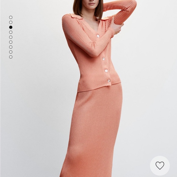 Mango pink button up cardigan sweater - size S - Picture 2 of 7